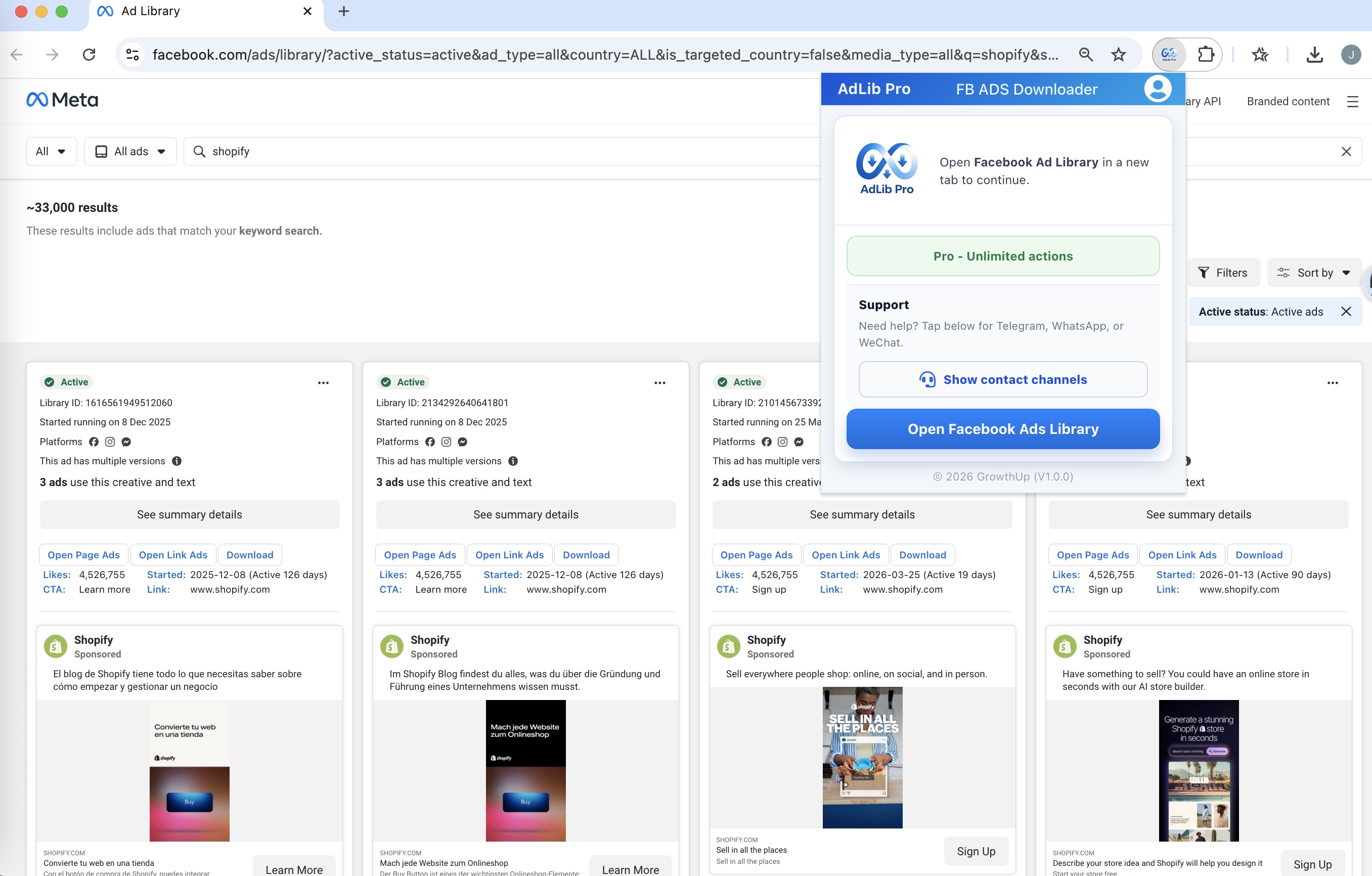 Extension popup or auxiliary UI in the browser